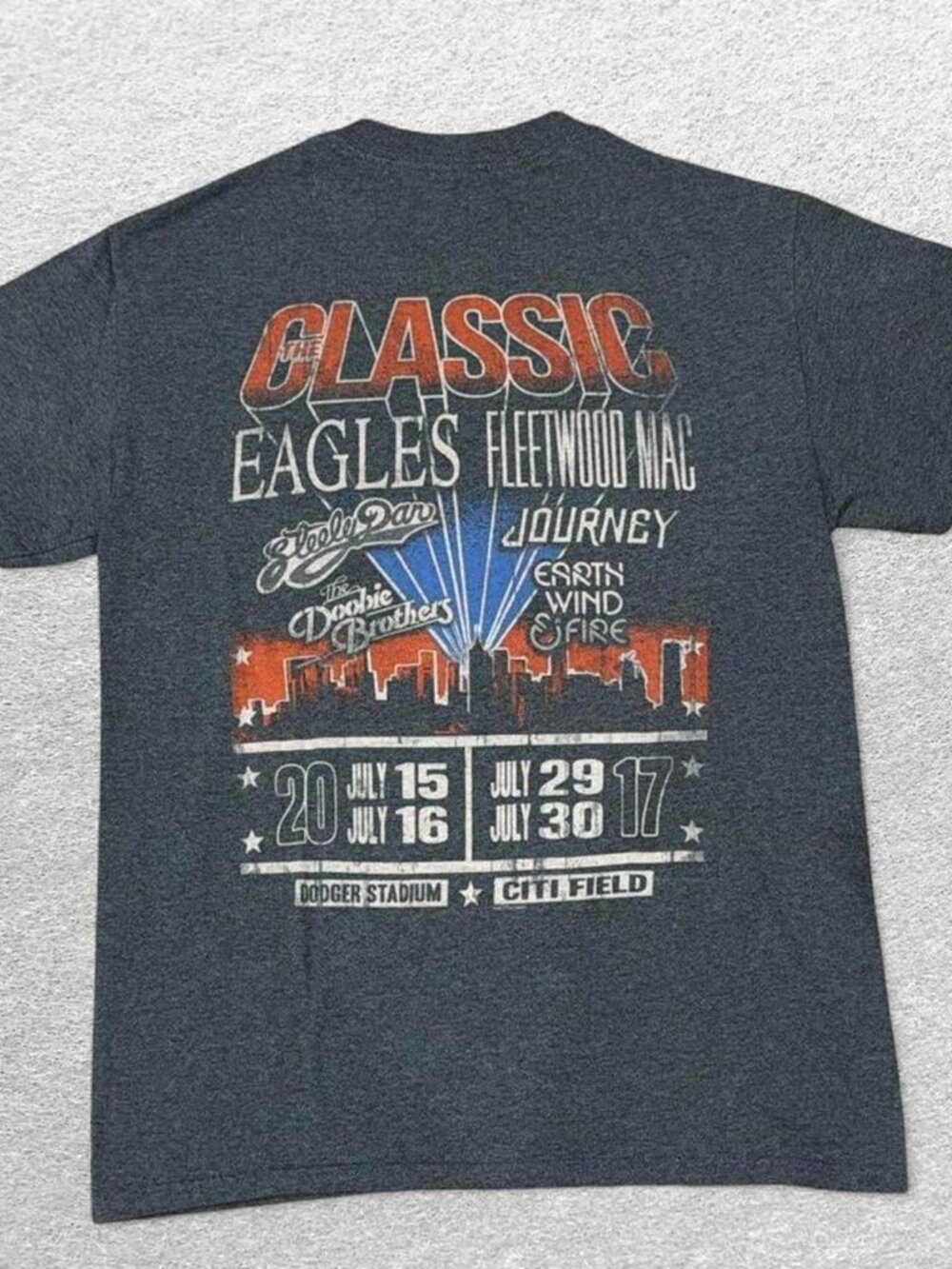 2017 The Classic Concert T-Shirt The Eagles Fleetwood Mac Journey Steely Dan S